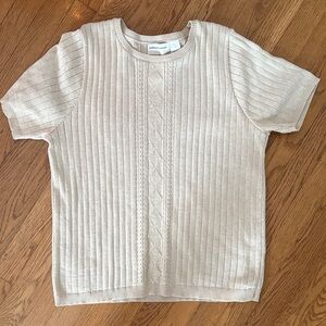 Alfred Dunner Beige Knit Top